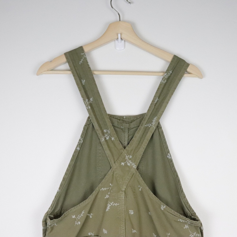 THE GREAT. The Easy Overall Jumpsuit Sprig Print Green XS - Picture 5 of 11